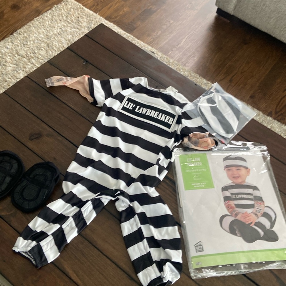 Lil Lawbreaker 4 Pc Costume For Infant 6-12 Months